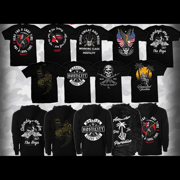 Hostility Clothing T-shirts 4 for $25. - Picture 2 of 3